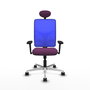 PIQUERAS Y CRESPO Silla de oficina Motilla con mecanismo Sincro, Morado y Azul