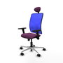 PIQUERAS Y CRESPO Silla de oficina Motilla con mecanismo Sincro, Morado y Azul