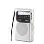 SAMI Radio 2 Bandas Mediana Vertical con Auriculares, Color Plata