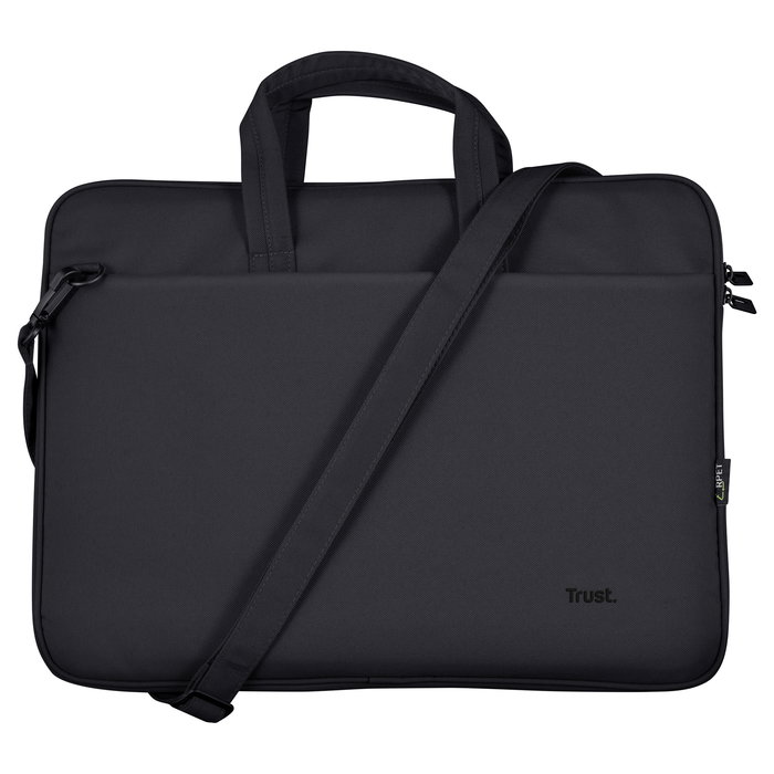 Trust Bologna Funda Maletín para Portátil 16 Pulgadas Negro - Con Material Reciclado PET