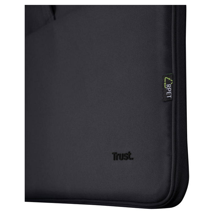 Trust Bologna Funda Maletín para Portátil 16 Pulgadas Negro - Con Material Reciclado PET