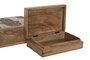 DKD Home Decor Hamsa 24 Caja Indio Mango Natural Grabado Set de 2 Piezas 18 x 8 x 25.5 cm