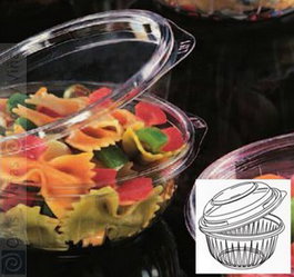 Ensaladera transparente con tapa 500 ml