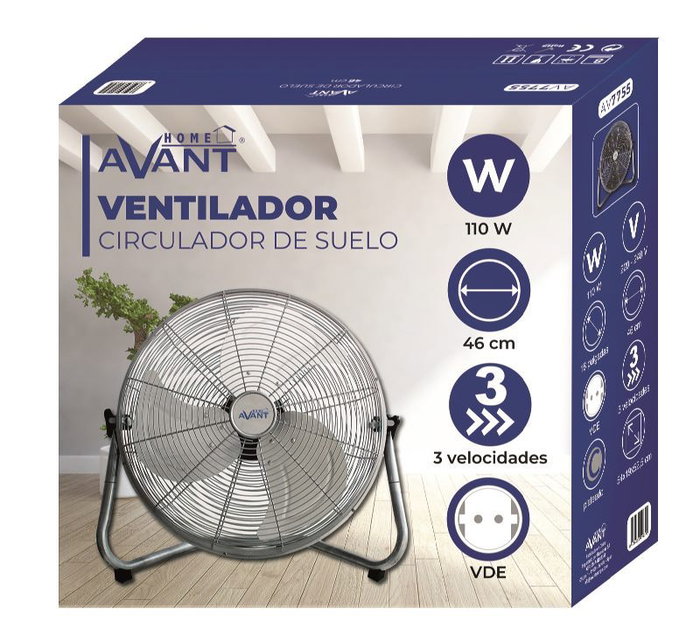 AVANT CIRCULADOR DE SUELO, VENTILADOR 18 PULGADAS 110W
