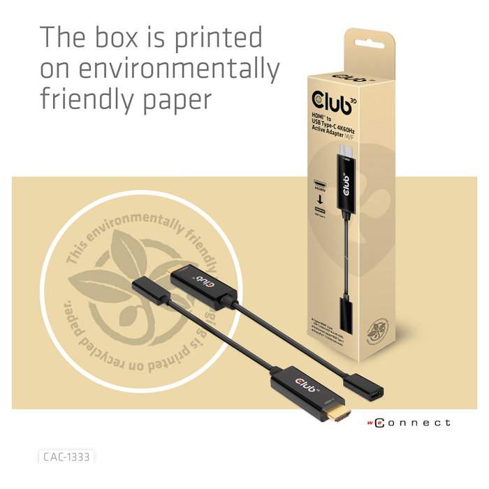 Club 3D Adaptador HDMI 2.0 a USB-C 4K60Hz CAC-1333 Club 3D Adaptador HDMI 2.0 a USB-C 4K60Hz CAC-1333