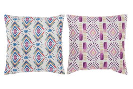 DKD Home Decor Cojin Multicolor 45 x 45 cm (4 Unidades) Poliester Zipper