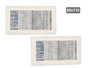 Giftdecor Lienzo Relieve Rayas Azul 60 x 110 cm (Set de 2)