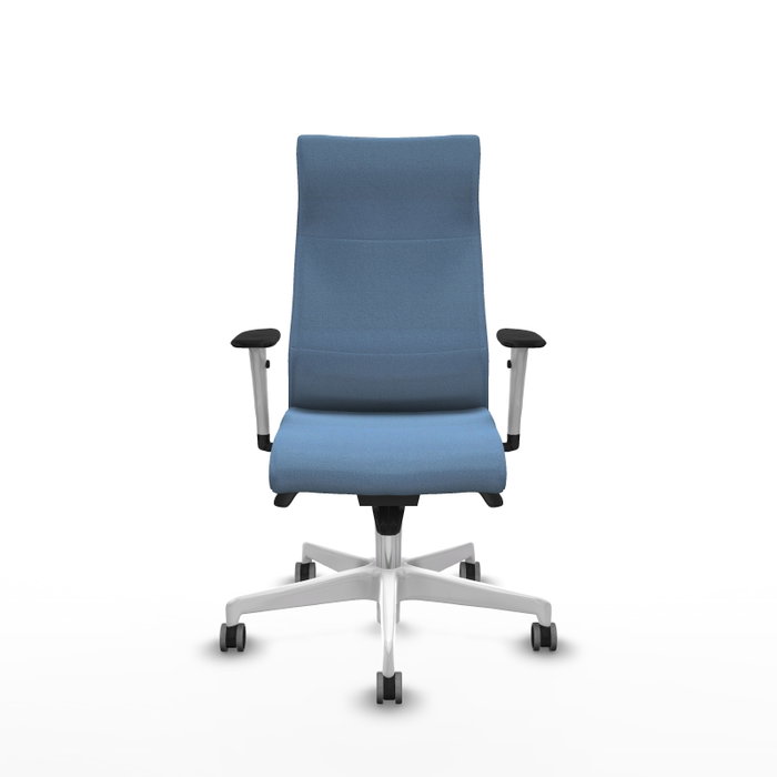 PIQUERAS Y CRESPO Sillón Albacete Azul Cielo con Mecanismo Sincro y Base Blanca PIQUERAS Y CRESPO Sillón Albacete Azul Cielo con Mecanismo Sincro y Base Blanca