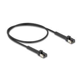 DeLOCK Cable de red RJ45 Slim Cat.6a U/FTP 0,5 m Negro