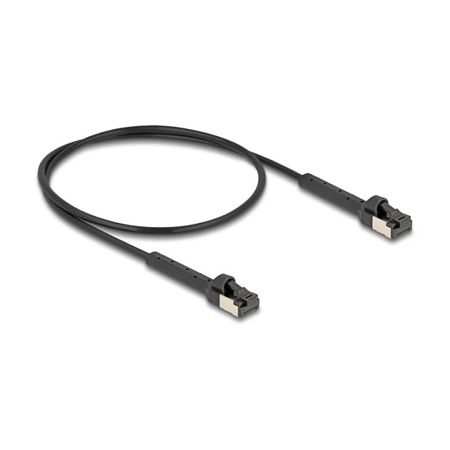 DeLOCK Cable de red RJ45 Slim Cat.6a U/FTP 0,5 m Negro DeLOCK Cable de red RJ45 Slim Cat.6a U/FTP 0,5 m Negro