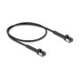 DeLOCK Cable de red RJ45 Slim Cat.6a U/FTP 0,5 m Negro