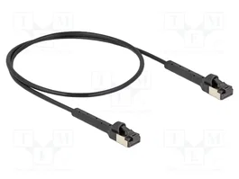 DeLOCK 80933 Cable de red Cat6a U/FTP Slim 0,5 m Negro