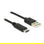 DeLOCK Cable USB 2.0 A Macho a USB C Macho 1 m Negro 83600