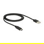 DeLOCK Cable USB 2.0 A Macho a USB C Macho 1 m Negro 83600