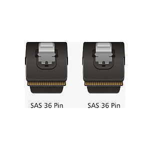 DeLOCK Cable SAS SFF-8087 a SFF-8087 Macho/Macho, 1 metro, Negro y Rojo