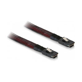 DeLOCK Cable SAS SFF-8087 a SFF-8087 Macho/Macho, 1 metro, Negro y Rojo