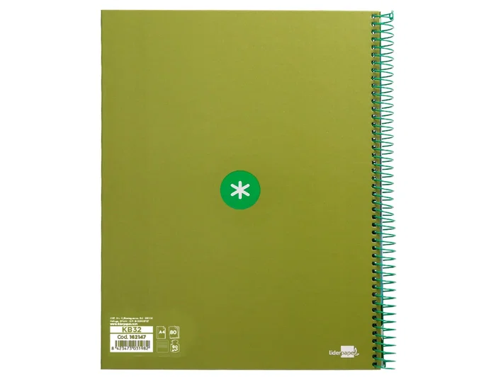Antartik Cuaderno espiral micro A4 tapa dura 80 hojas 90 gr impresión horizontal