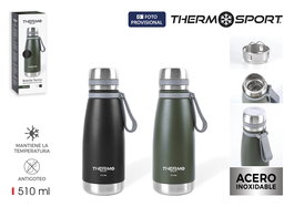 Thermosport Botella Termo Acero Inoxidable 510 ml - Ø 7.8 x 22.5 cm (6 Unidades)