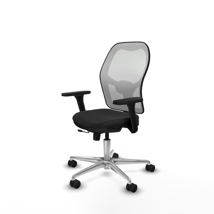 PIQUERAS Y CRESPO Silla de oficina Jorquera con mecanismo Sincro/Traslack, Similpiel Negro y Malla Blanca PIQUERAS Y CRESPO Silla de oficina Jorquera con mecanismo Sincro/Traslack, Similpiel Negro y Malla Blanca