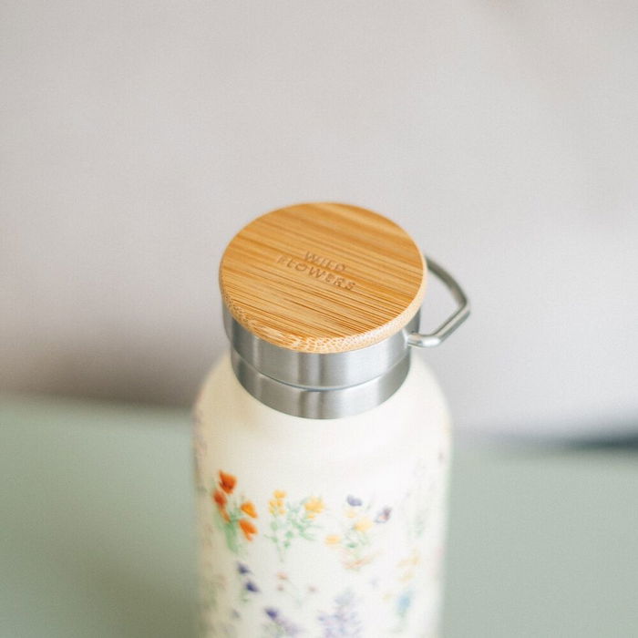 ERIK Botella de Acero Inoxidable Wild Flowers 500ml con Tapón Hermético