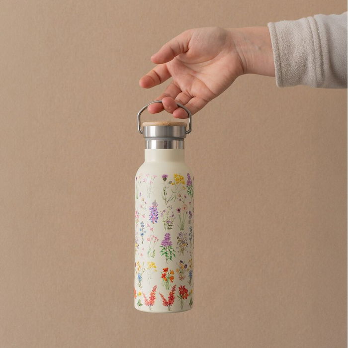 ERIK Botella de Acero Inoxidable Wild Flowers 500ml con Tapón Hermético