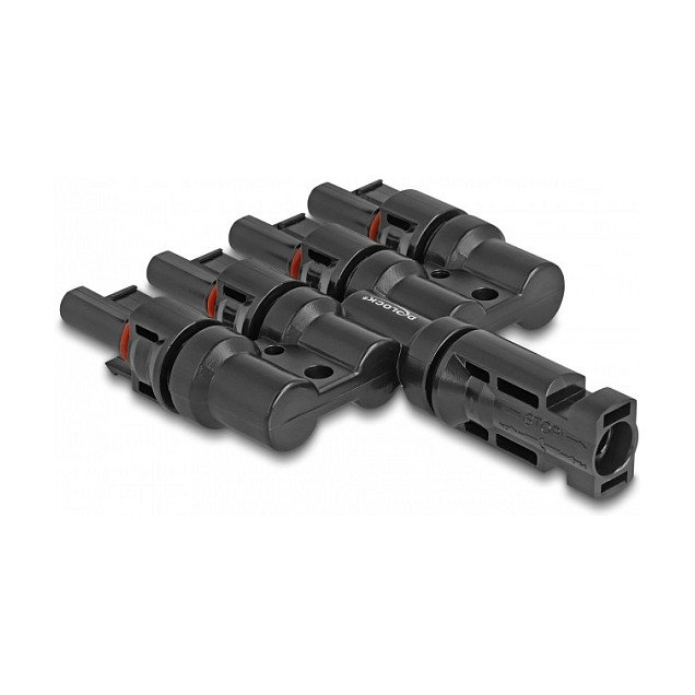 DeLOCK Conector solar DL4 1 x macho a 4 x hembra, Negro