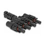 DeLOCK Conector solar DL4 1 x macho a 4 x hembra, Negro