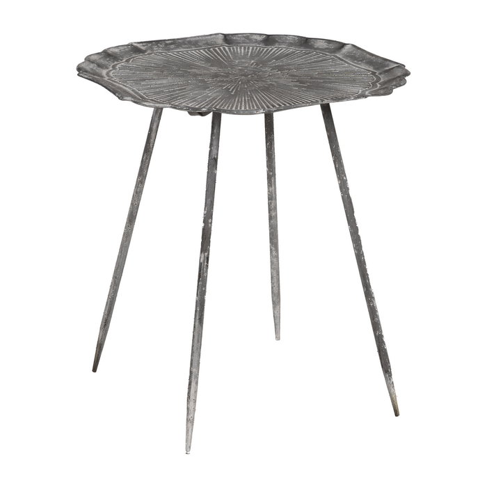 Mesita Gris Metal 55 X 55 X 61 cm