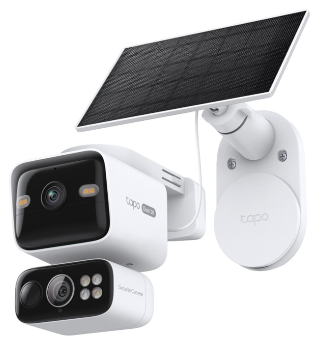 TP-Link Tapo C645D KIT Cámara de Seguridad Doble Lente 2K con Panel Solar