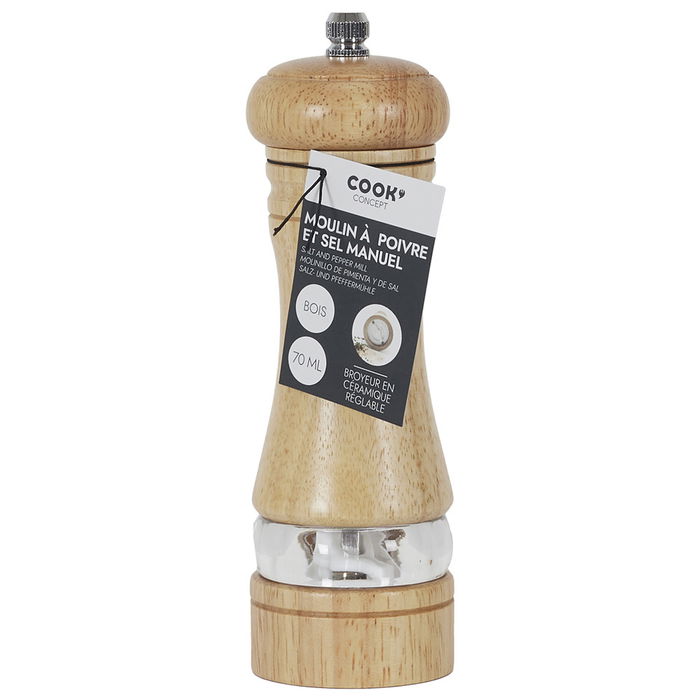 Cook Concept Molinillo Sal/Pimienta Madera Industriel 17cm Cook Concept Molinillo Sal/Pimienta Madera Industriel 17cm