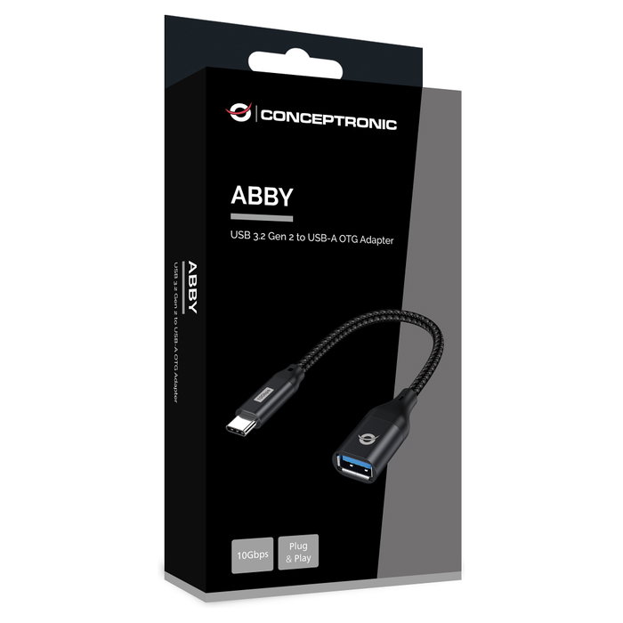 Conceptronic Adaptador USB-C a USB-A OTG ABBY18B Negro Conceptronic Adaptador USB-C a USB-A OTG ABBY18B Negro