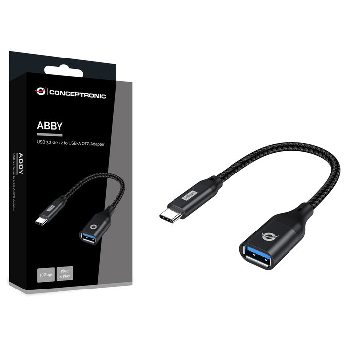 Conceptronic Adaptador USB-C a USB-A OTG ABBY18B Negro Conceptronic Adaptador USB-C a USB-A OTG ABBY18B Negro