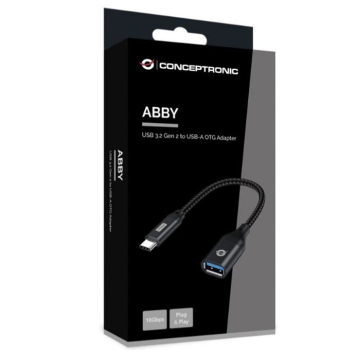 Conceptronic Adaptador USB-C a USB-A OTG ABBY18B Negro Conceptronic Adaptador USB-C a USB-A OTG ABBY18B Negro