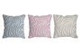 DKD Home Decor Set de 3 Cojines de Poliéster y Lino Tropical 45x45x15 cm