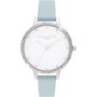 Olivia Burton Reloj OB16RB19 con correa azul y caja plateada