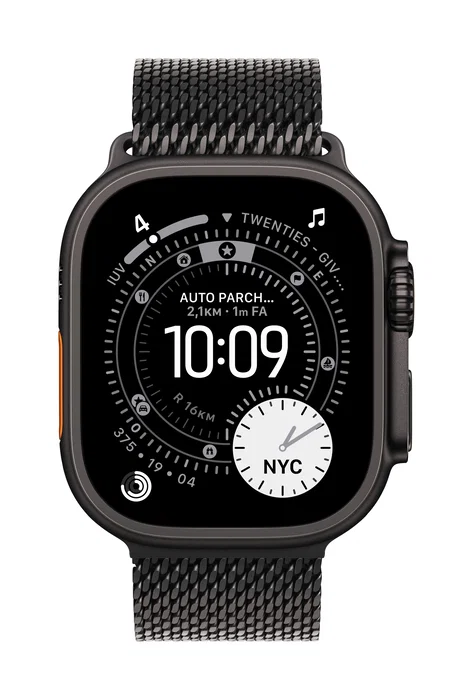 Apple Titan Milanaise Armband, Negro, 49mm, M Apple Titan Milanaise Armband, Negro, 49mm, M
