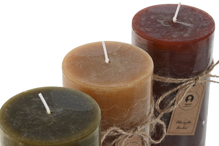 DKD Home Decor Vela Basicos Mostaza Verde 6.5 x 15 x 6.5 cm (12 Unidades) Cera Parafina 80 Horas DKD Home Decor Vela Basicos Mostaza Verde 6.5 x 15 x 6.5 cm (12 Unidades) Cera Parafina 80 Horas