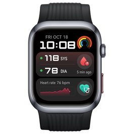 Huawei Watch D2 (Luca-B19) Reloj Inteligente Rectangular AMOLED 1.82" 38 mm con NFC, Bluetooth 5.2, Carga Inalámbrica, IP68, Correa Fluoroelastómero Negro