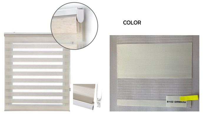 DKD Home Decor Estor DIA-NOCHE Blanco 80x190 cm