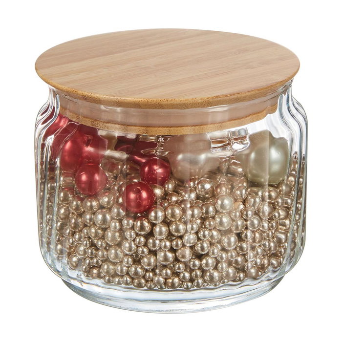 Luminarc Tarro de Cristal con Tapa de Bambú NOVA JAR 0,5L