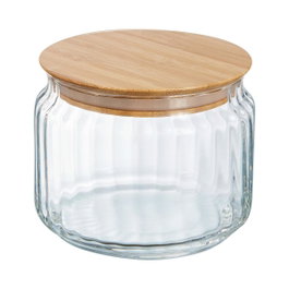 Luminarc Tarro de Cristal con Tapa de Bambú NOVA JAR 0,5L
