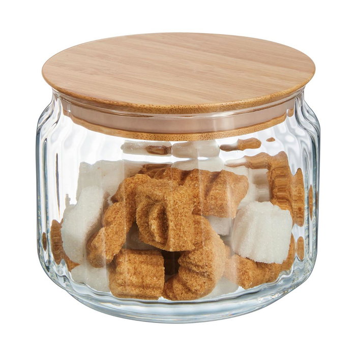 Luminarc Tarro de Cristal con Tapa de Bambú NOVA JAR 0,5L