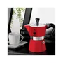 Bialetti Moka Express Cafetera Italiana 3 Tazas Color Roja de Aluminio Pulido