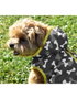 Nayeco Camuflabones Chaqueta para Perro Gris 20 cm Impermeable con Capucha y Forro de Borreguito