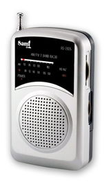SAMI Radio AM/FM de Bolsillo Vertical con Auriculares y Clip, Portátil