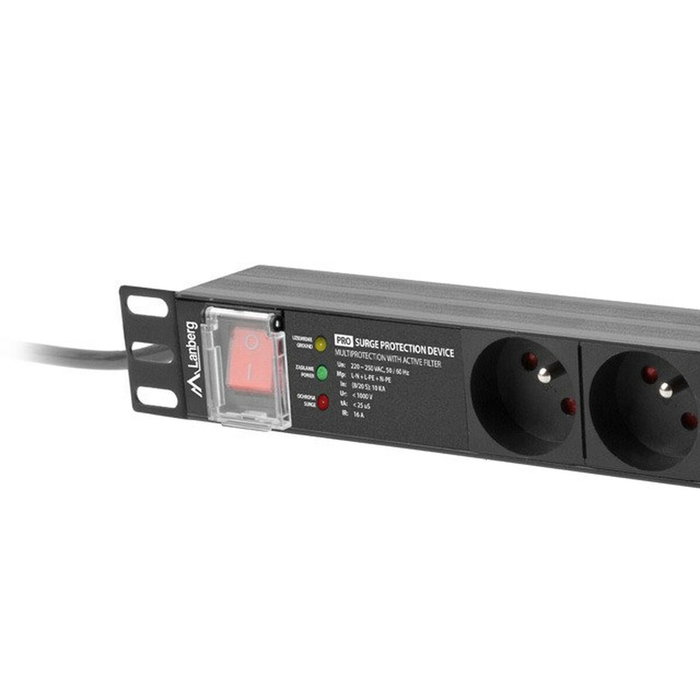 Lanberg Rack PDU PRO SPD-3MP 1U 16A 7x PL 2m Negro Lanberg Rack PDU PRO SPD-3MP 1U 16A 7x PL 2m Negro