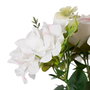 Bouquet Rosas Blanco Pvc-Tejido 43 cm (Set de 6)