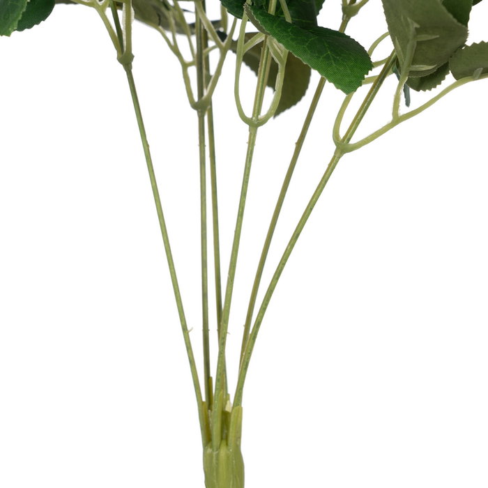 Bouquet Rosas Blanco Pvc-Tejido 43 cm (Set de 6)