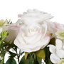 Bouquet Rosas Blanco Pvc-Tejido 43 cm (Set de 6)