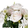 Bouquet Rosas Blanco Pvc-Tejido 43 cm (Set de 6)